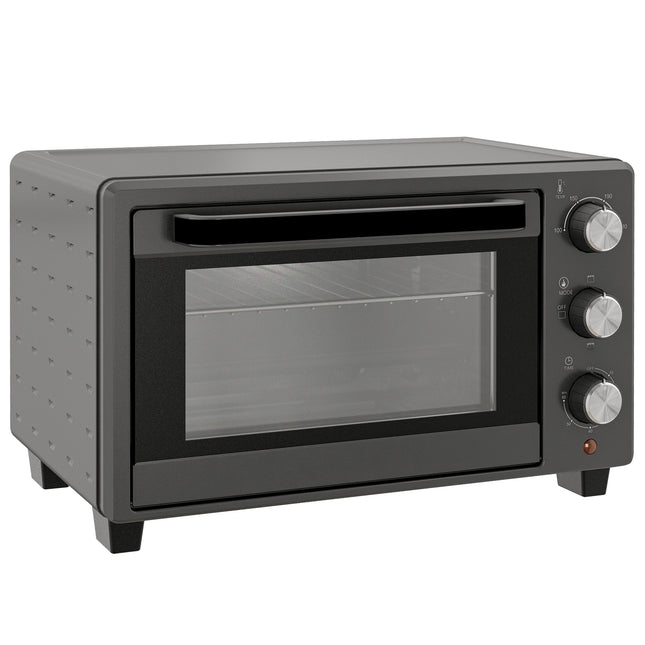 21L Mini Electric Oven with Adjustable Temperature & Timer - Grey