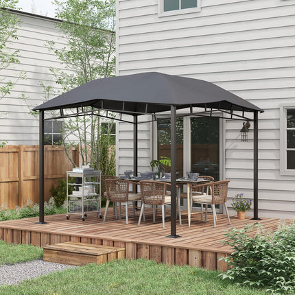 3x3 Metre Outdoor Gazebo Canopy Tent with Steel Frame - Grey
