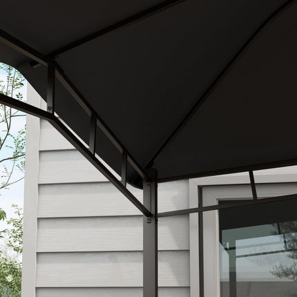 3x3 Metre Outdoor Gazebo Canopy Tent with Steel Frame - Grey