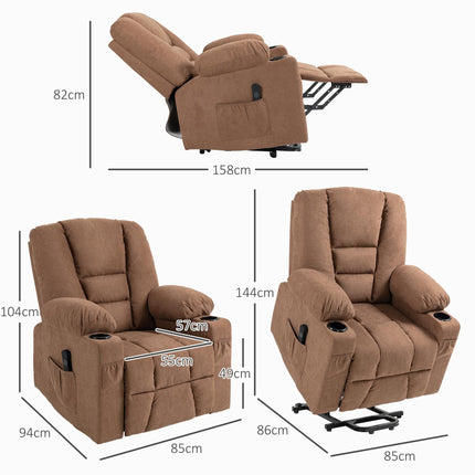Oversized Riser and Recliner Chairs for the Elderly, Fabric Upholstered Lift Cha