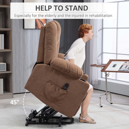 Oversized Riser and Recliner Chairs for the Elderly, Fabric Upholstered Lift Cha
