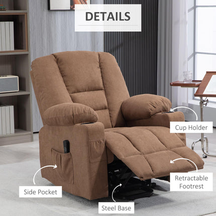 Oversized Riser and Recliner Chairs for the Elderly, Fabric Upholstered Lift Cha