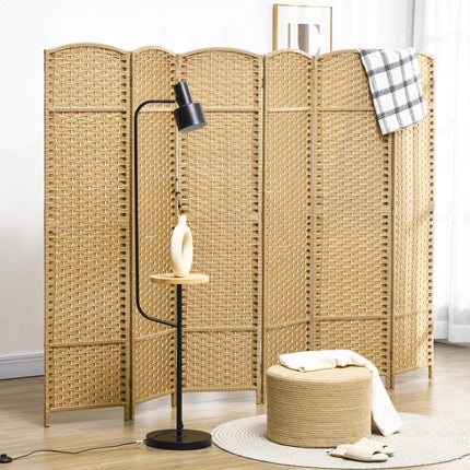 6 Panel Folding Room Divider, Freestanding Privacy Screen for Living Room, Bedro