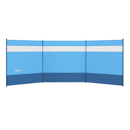Beach Windbreaker with Clear Window for Sun and Wind Protection - Blue