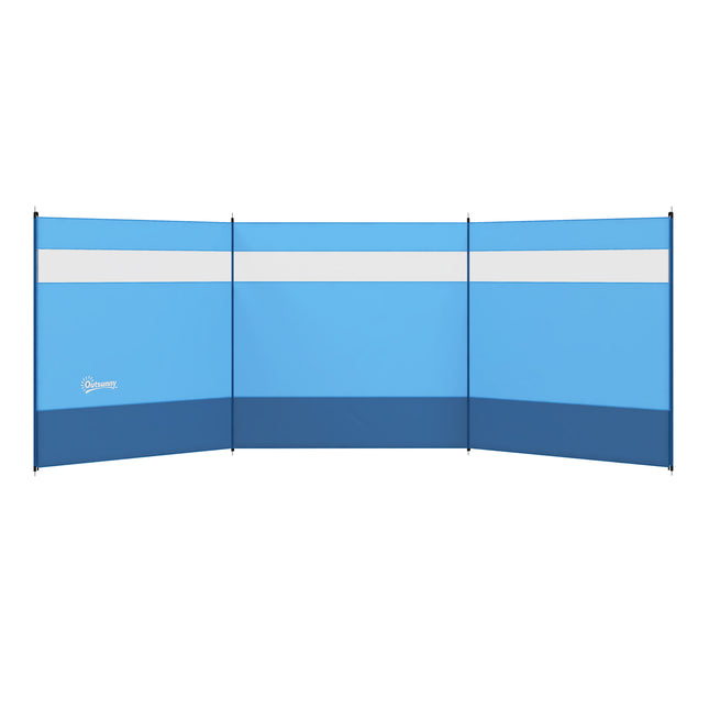 Beach Windbreaker with Clear Window for Sun and Wind Protection - Blue