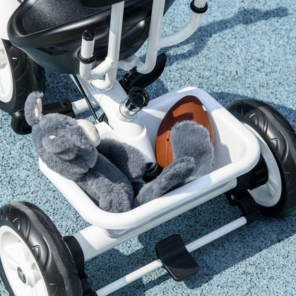 6 in 1 Kids Tricycle with 5-Point Harness and Removable Canopy - Blue