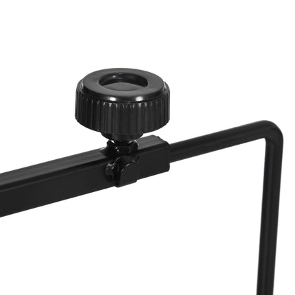 Adjustable Reptile Lamp Stand Holder with Hook and Base - Black