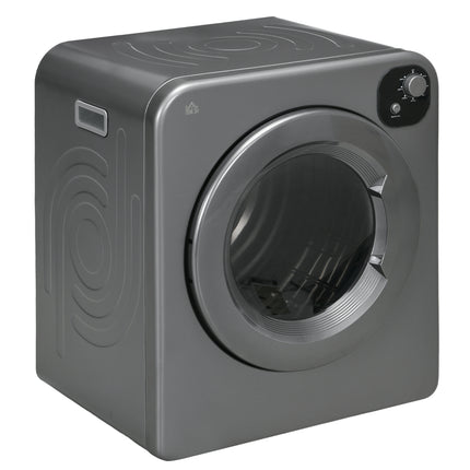 6kg Vented Tumble Dryer with 7 Programs, Freestanding, Wall Mounted & Stackable - Grey
