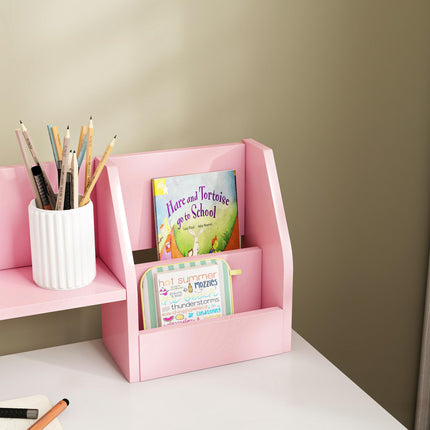 Kids 2 Piece Desk and Chair Set with Storage - Pink