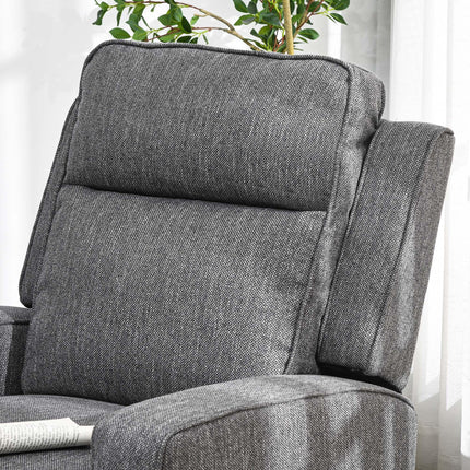 150° Electric Recliner Chair with USB Port and Footrest - Charcoal Grey