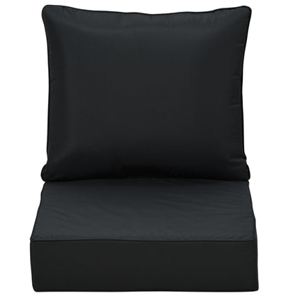 4-Piece Outdoor Patio Deep Seating Chair Cushion Set - Black