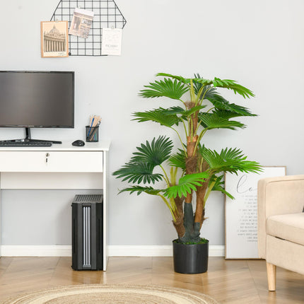 2 Pack Artificial Palm Tree Plants 135cm with Pot for Indoor Outdoor Decor - Green