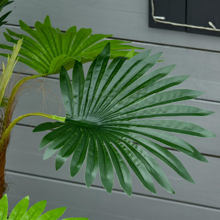 2 Pack Artificial Palm Tree Plants 135cm with Pot for Indoor Outdoor Decor - Green