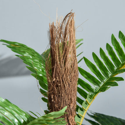 Set of 2 Artificial Tropical Palm Plants with Bendable Leaves - Green