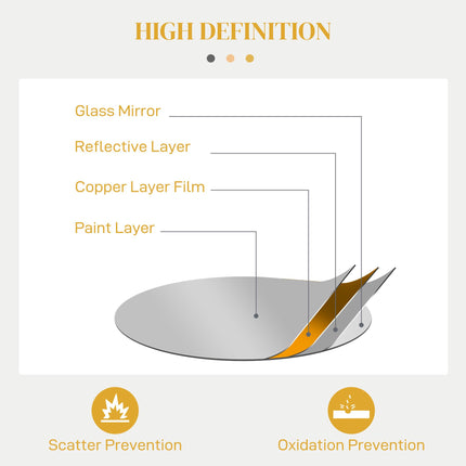 Abstract Metal Wire Wall Mirror with Hanging Accessories - Gold Tone
