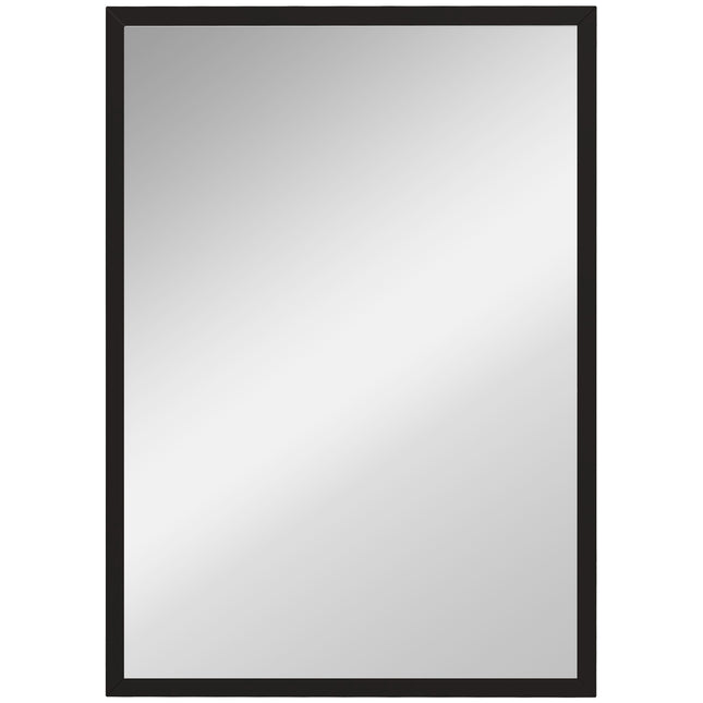 70 x 50 cm Wall-Mounted Bathroom Mirror for Living Room, Bedroom, Hallway - Black