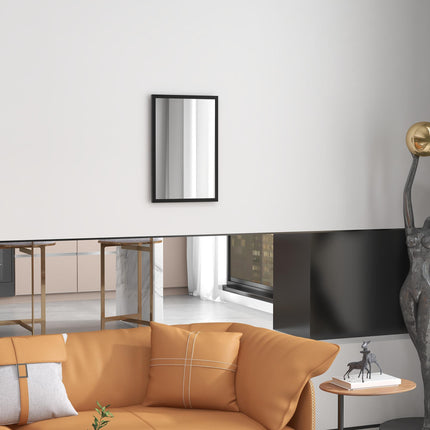 Wall Bathroom Mirror, 60 x 40 cm Wall-Mounted Mirror for Living Room, Bedroom, H