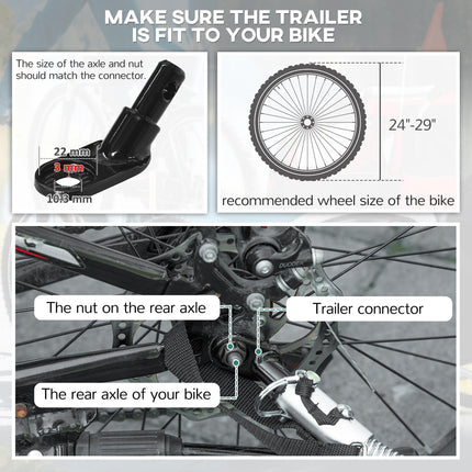 Baby Bike Trailer with 5 Point Harness, Steel Frame, Reflectors, Safety Flag, Hitch Coupler, Purple