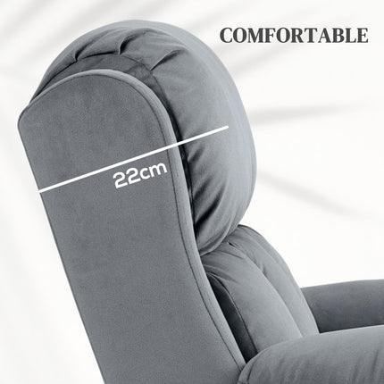 Eight-Point Massage Electric Reclining Lift Chair with Remote - Grey