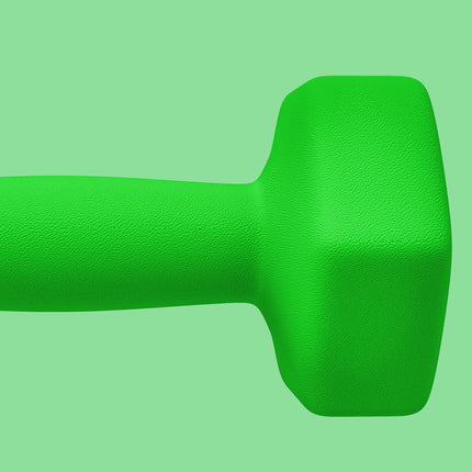 5kg Hexagonal Dumbbell Set 2 Piece with Non-Slip Grip - Green