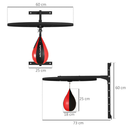 Wall Mounted Speed Bag Platform, Height Adjustable Punching Bag, Training Kit