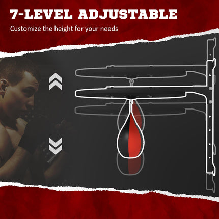 Wall Mounted Speed Bag Platform, Height Adjustable Punching Bag, Training Kit