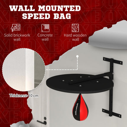 Wall Mounted Speed Bag Platform, Height Adjustable Punching Bag, Training Kit