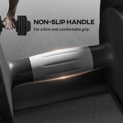 Adjustable Dumbbells Set, 4-in-1 Weights Set with Storage Tray, Non-Slip Handle,