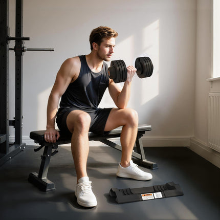 Adjustable Dumbbells Set, 4-in-1 Weights Set with Storage Tray, Non-Slip Handle,