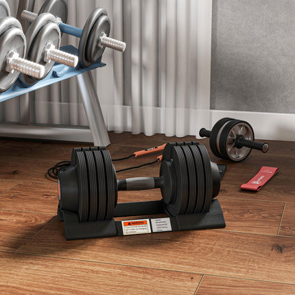 Adjustable Dumbbells Set, 4-in-1 Weights Set with Storage Tray, Non-Slip Handle,