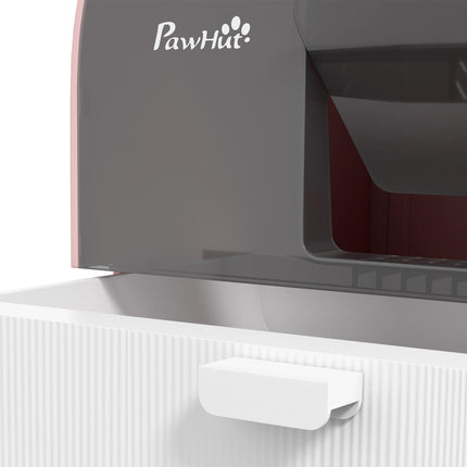 Hooded Kitten Litter Box with Lid, Scoop, Filter & Flap Door - Pink