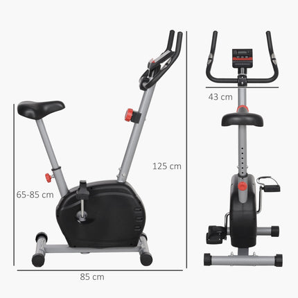 Quiet Exercise Bike with 8-Level Magnetic Resistance and Heart Rate Sensor, for