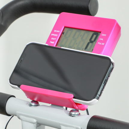 Folding and Quiet Exercise Bike with 8-Level Magnetic Resistance and Heart Rate