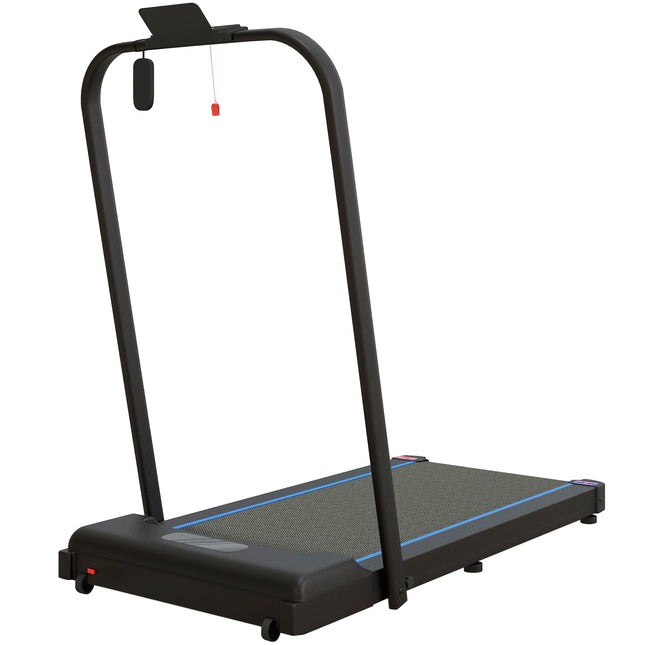 2.5HP Folding Treadmill Walking Pad with LED Display and Remote Control - Blue