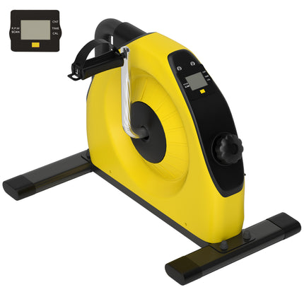 Mini Exercise Bike, Portable Pedal Exerciser with LCD Display for Legs, Arms, Re