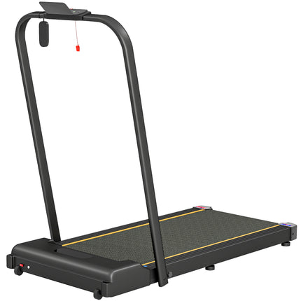 2.5HP Folding Walking Pad Treadmill with LED Display and Remote Control - Orange