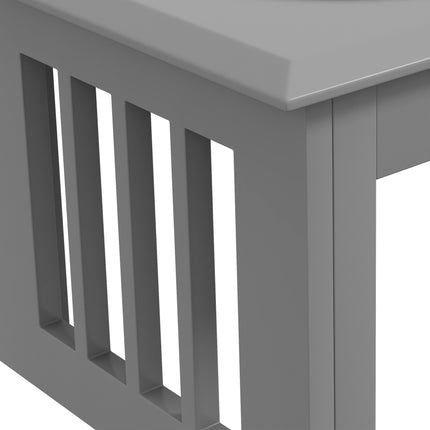 Raised Stainless Steel Dog Feeding Bowls with Stand for Small and Medium Dogs 58L x 31W x 25H cm - Grey