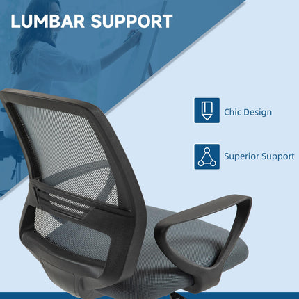 Ergonomic Mesh Back Drafting Chair with Adjustable Height - Grey