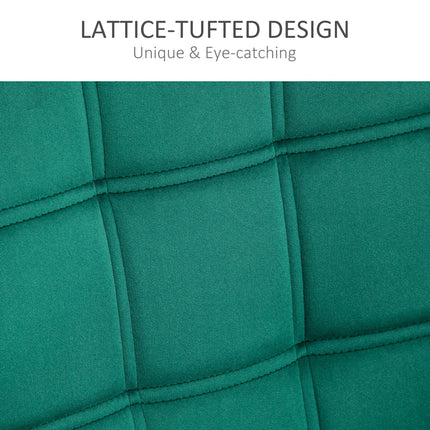 Luxe Velvet Wide Arm Accent Armchair Set - Green