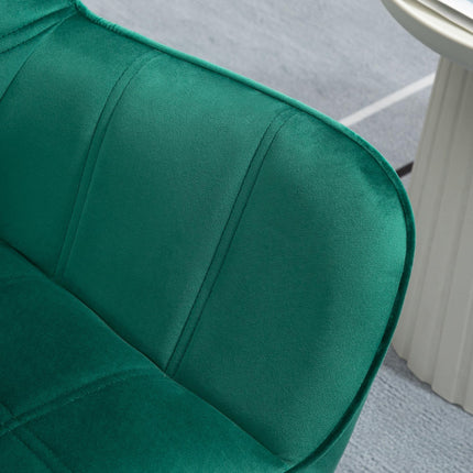 Luxe Velvet Wide Arm Accent Armchair Set - Green