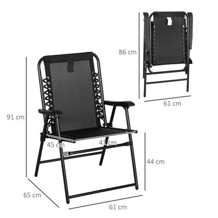 6 Pcs Patio Folding Chair Set, Outdoor Portable Loungers for Camping Pool Beach
