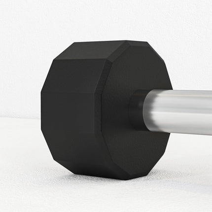 2 Piece 6kg Dumbbell Set with Non-Slip Grip and Rubber Coating - Black and Orange