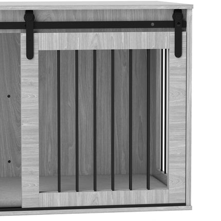 118cm Extra Large Dog Crate Furniture with Removable Cushion - Grey