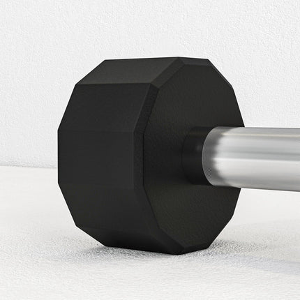 Set of 2 Dumbbells 4kg with Non-Slip Grip and Rubber Coating - Black and Orange