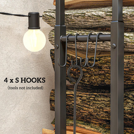 40-65/100-150cm Adjustable Metal Firewood Log Holder