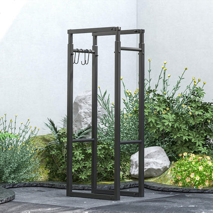 40-65/100-150cm Adjustable Metal Firewood Log Holder