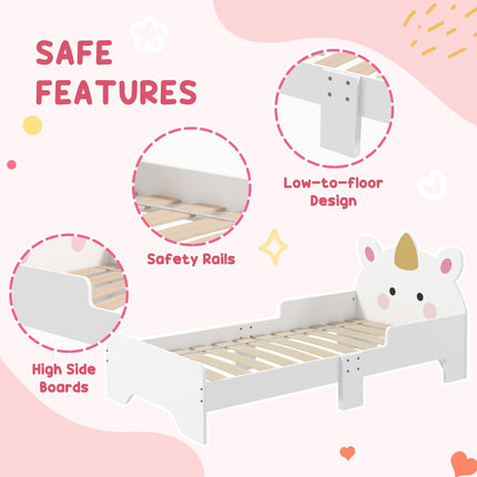 3 Piece Kids Bedroom Furniture Set with Unicorn Design - Pink
