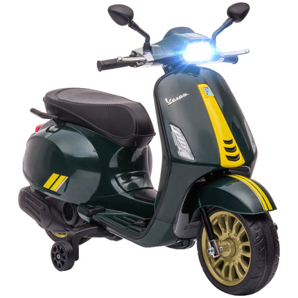 12V Vespa Licensed Kids Electric Motorbike w/ Music, Lights, FM Radio, for 3-6