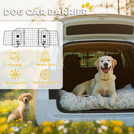 Adjustable Dog Guard for Cars 93-150cm Width - Black
