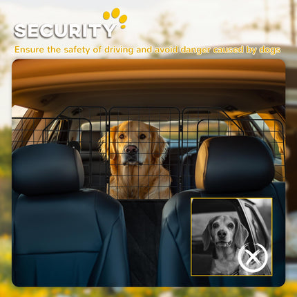 Adjustable Dog Guard for Cars 93-150cm Width - Black